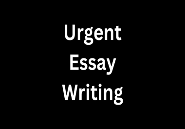 I will do urgent essay writing and research
