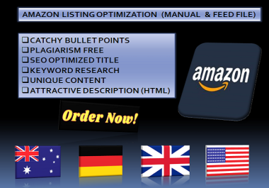 I will do amazon product listing,  Manual and Feed File listing with variations