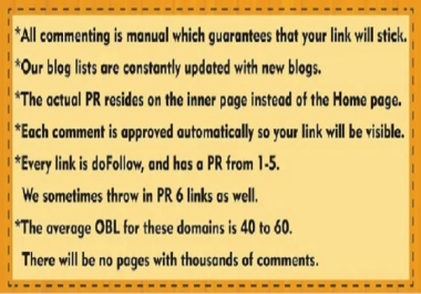 Powerful 160 blog comments backlinks