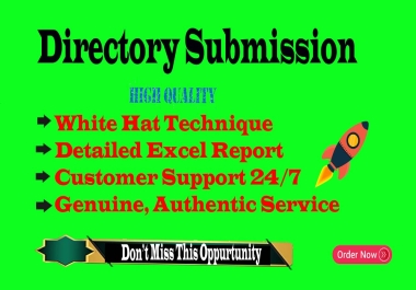 I Will Provide 100 Directory Submission HQ Backlinks Services
