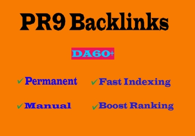 Manually Build 100 PR9 High Authority Link Building SEO Backlink Services