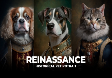 I will turn your pet into a renaissance masterpiece unique portrait