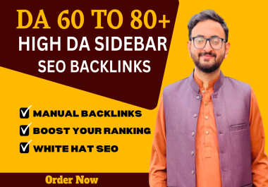 I Will Create 10 Sidebar Backlinks With DA 60 to 75 High Quality SEO PBN Backlinks