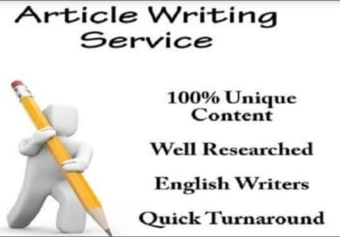 I Will Write 2&times 1200 Words Top Quality Article On Any Topic
