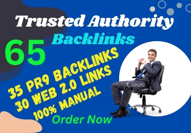 Handmade Offer-65 + Backlinks 30 Web 2.0 + 35 PR9,  70+ DA SEO Increase Google rank