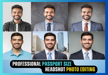 professional passport size headshot photo editing