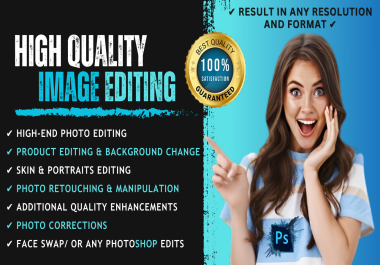 I will do any photoshop high quality image editing