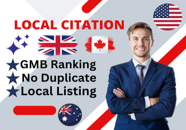 I Will do top 60 tocal citation for local SEO USA,  UK,  canada