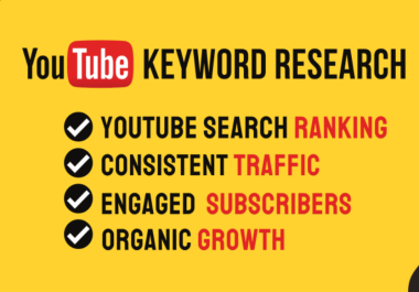 I will do youtube keyword research to help your videos rank in search results