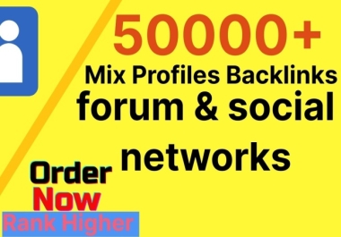 I Will Create 1000 Make mix profiles backlinks forum social networks