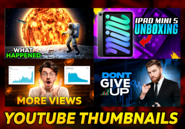 I will design catchy and attractive thumbnail design in 24 hours
