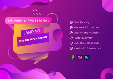 I Am Professional in UI/UX. I will design modern professional UI UX landing page. figma