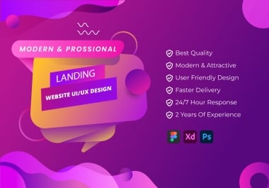 I Am Professional in UI/UX. I will design modern professional UI UX landing page. figma