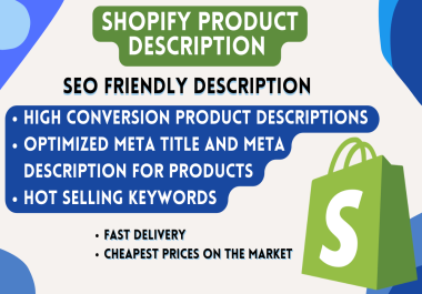 I will write a shopify product description with SEO title