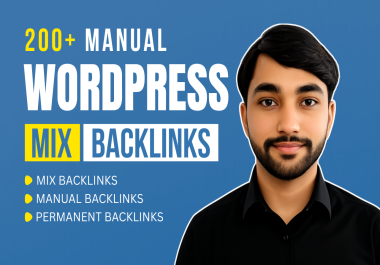 I will build 200 manual backlinks for WordPress websites
