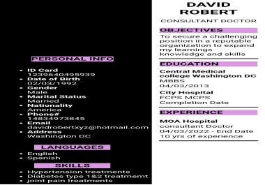 I will create your resume in 1day with perfection