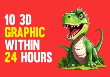 I will create 10 ai 3d cartoon characters within 24 hours