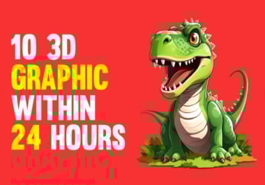 I will create 10 ai 3d cartoon characters within 24 hours