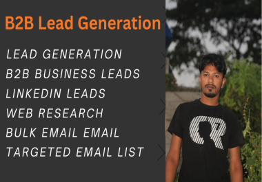 I will provide b2b lead generation,  LinkedIn leads and targeted business