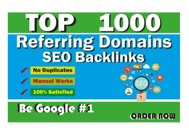 I will build 1000 referring domains SEO backlinks for google ranking