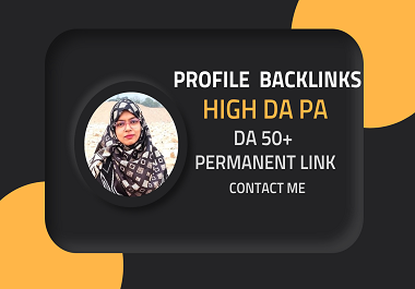 I will do high quality dofollow social profile creation backlinks