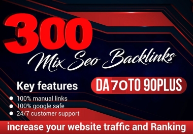 Get 300 seo mix backlinks high quality dofollow