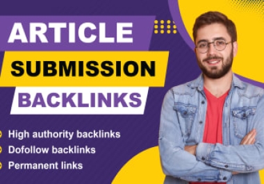 Sky rocket your website with 100 high quality dofollow article backlinks