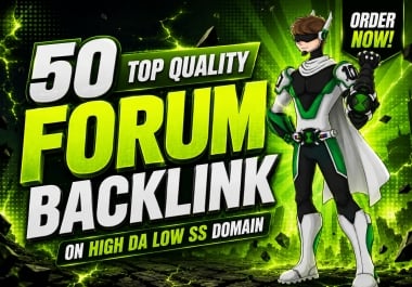 50 Unique Domain Forum Post Backlink on High DA Low SS domain