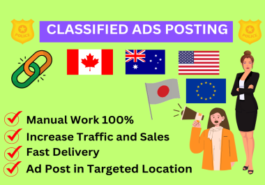 You will get 70 Classified Ads Backlinks for Google Top Ranking