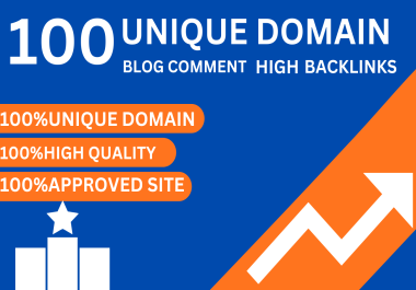 Boost your website ranking with 100 unique domain blog comments backlinks
