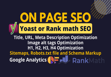 I will do Yoast or Rank math SEO,  Technical and On Page Optimization