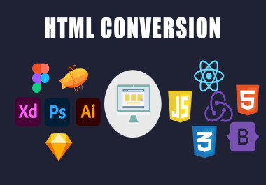 I will convert figma to HTML with bootstrap, PSD to HTML, XD to HTML