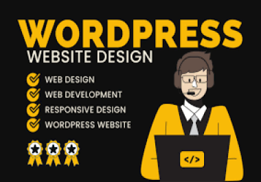 Responsive Wordpress Website design,  E-Commerce Store,  Elementor Pro