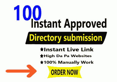 Instant Approved 100 Directory Submission backlinks for ranking website