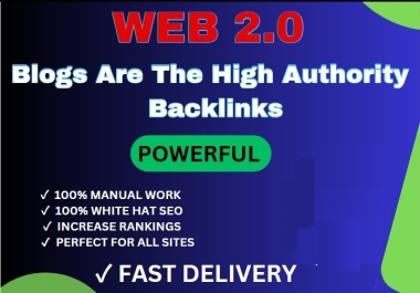 You will get more than 50 dofollow backlinks from web 2.0 blogs