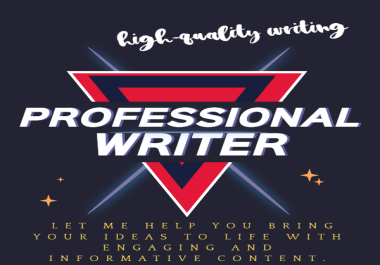 I will write professional ebooks with quality and unique content