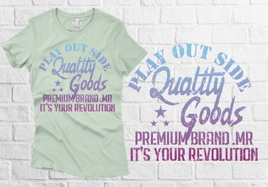 I will typography t shirt design for your print on demand