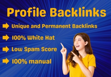 I will do 50 high quality profile backlinks and manual SEO