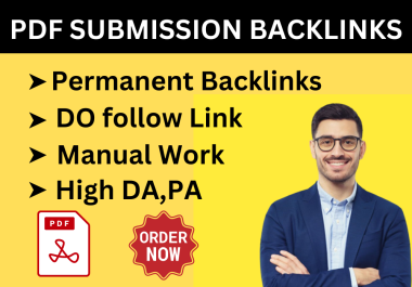 Manually 25 PDF submission on high quality DA,PA sites
