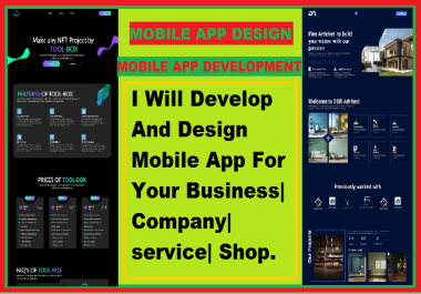 I will develop and design mobile app and website