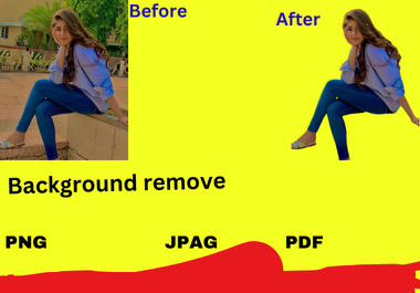 I can remove multiple photos background professionally for my customer.