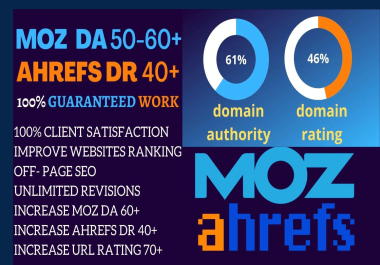 I will increase MOZ DA domain authority 0 to 50+ in 10-14 days