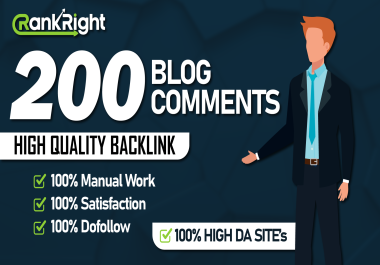 Rank With Manual 200 Do-follow Blog Comments Backlinks