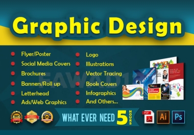 I will do all type of graphic designing.