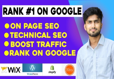 I will do on page SEO and technical optimization for google ranking