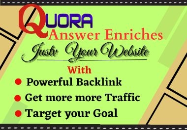 Promote 10 Quora answer Backlinks with contextual link