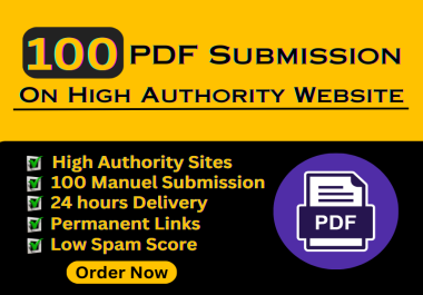 I will manualy provide 100 PDF submission for google top ranking