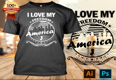 I will create a awesome graphic t shirt design