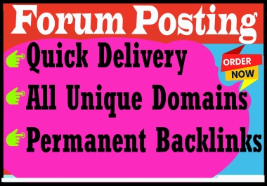 Provide manually 50 Forum Posting SEO Backlinks for Google Ranking