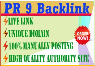 Update 100 Manual PR9 SEO Backlinks Increase your Google Ranking